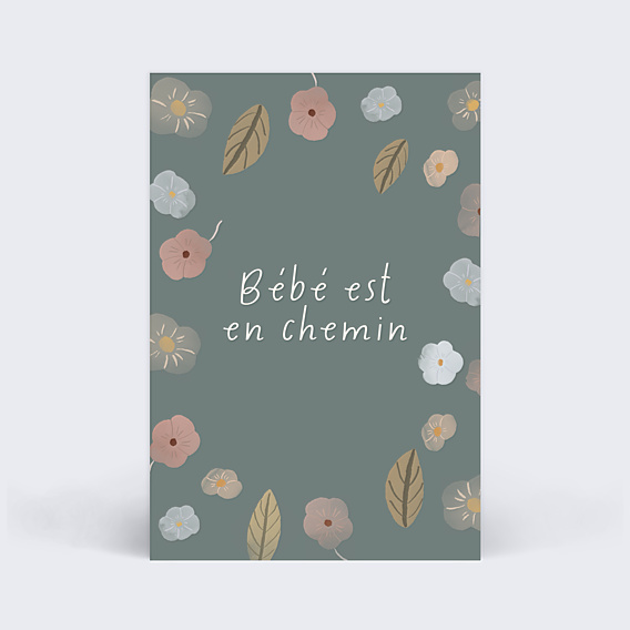 Carte Étape Bébé Grossesse Printanière