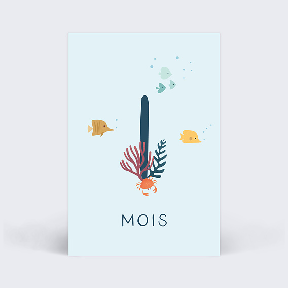 Carte étape bébé Océan de Bonheur Carte 2