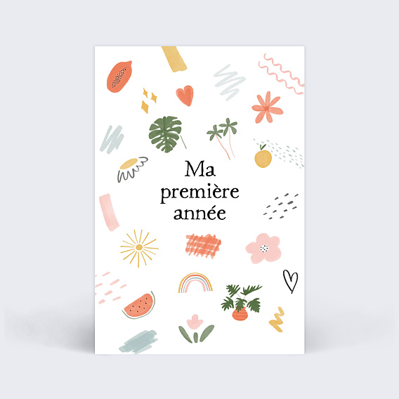 Carte étape bébé Pack Coloré Carte 1