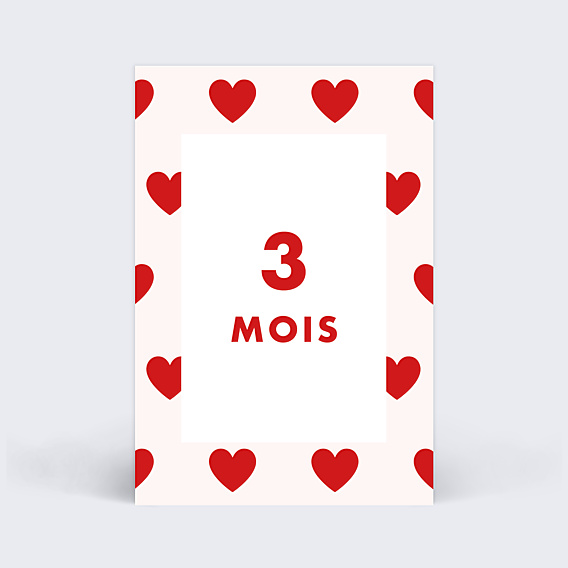 Carte Étape Bébé Grossesse Cœur