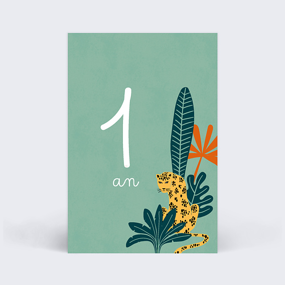 Carte Étape Bébé Dans la Jungle