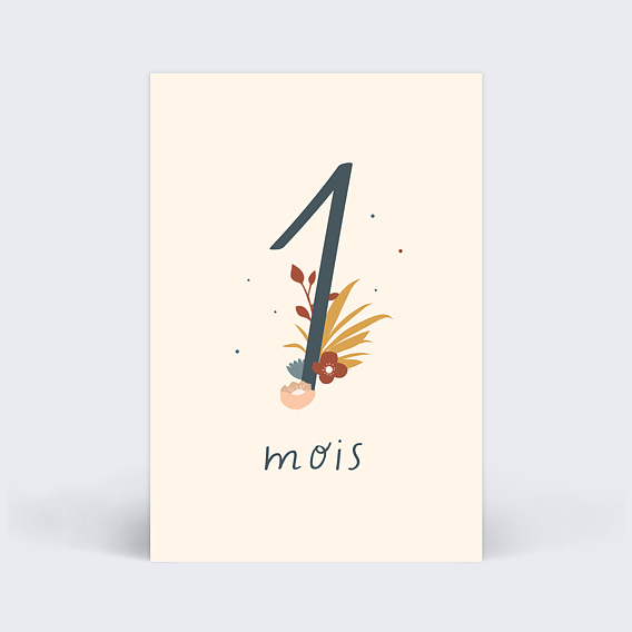 Carte étape bébé Une Année de Bonheur Carte 2