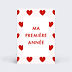 Carte étape bébé Cœur Carte 1