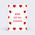 Carte étape bébé Grossesse Cœur Carte 1