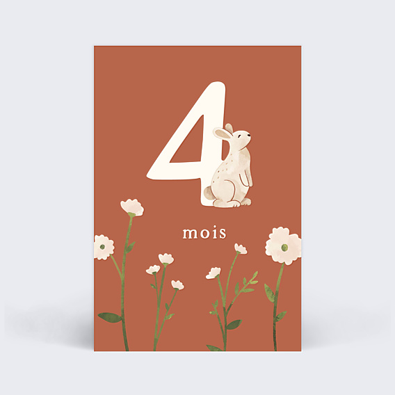 Carte Étape Bébé Jolie Forêt