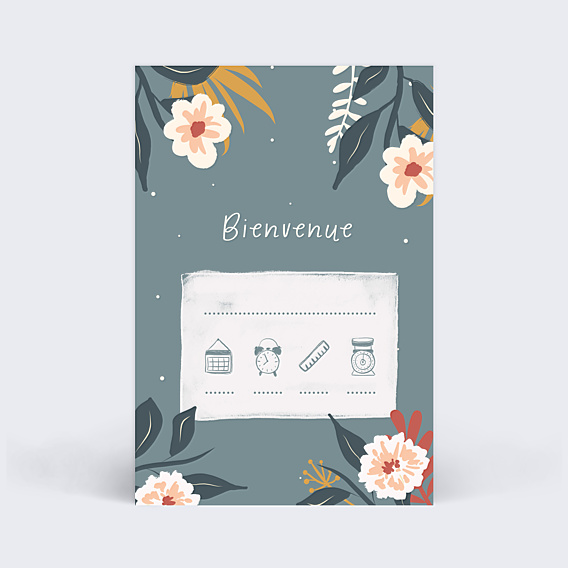 Carte Étape Bébé Jolie Cigogne