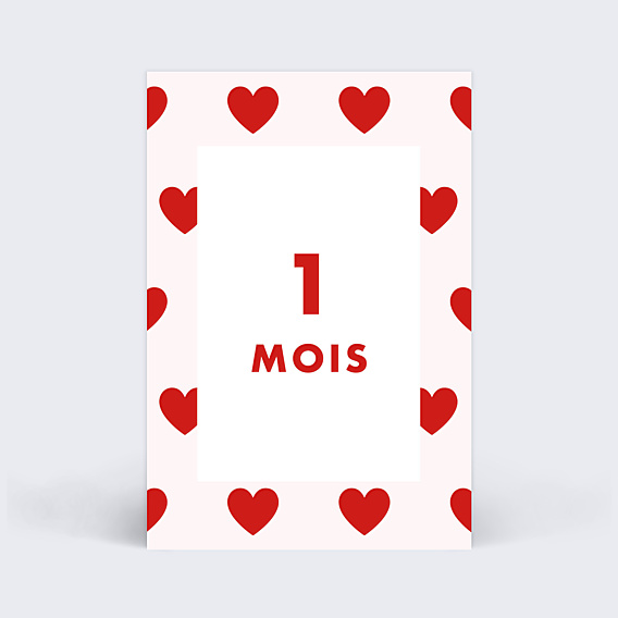 Carte Étape Bébé Cœur