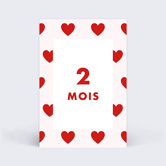 Carte Étape Bébé Cœur