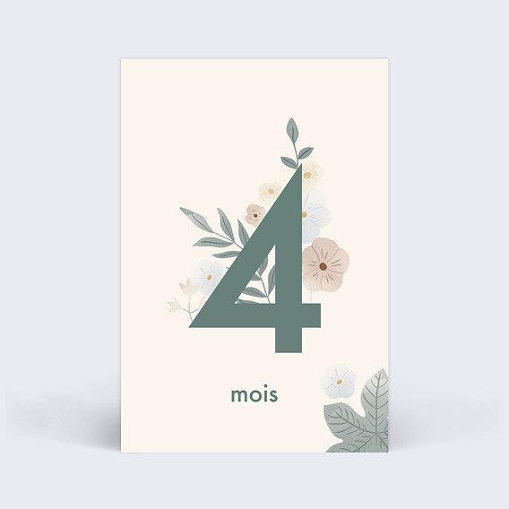 Carte étape bébé Grossesse Printanière Carte 5