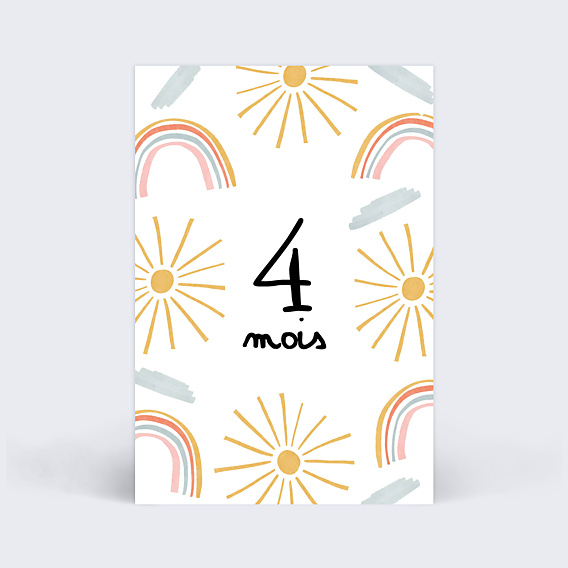 Carte étape bébé Pack Coloré Carte 5