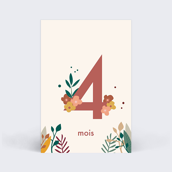 Carte étape bébé Petite Fleur Carte 5
