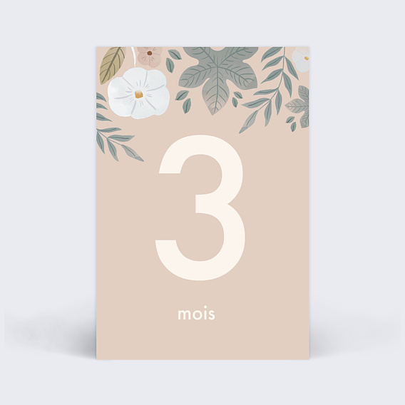 Carte étape bébé Grossesse Printanière Carte 4