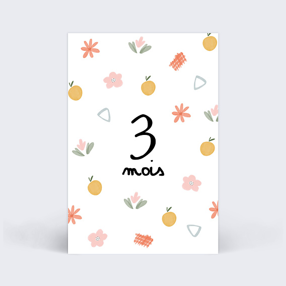 Carte étape bébé Pack Coloré Carte 4