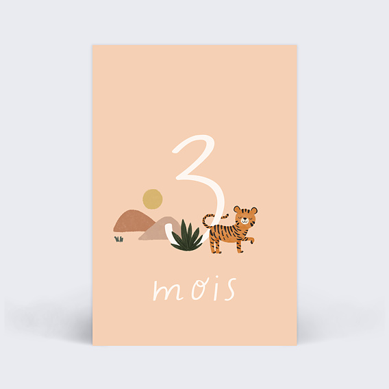 Carte étape bébé Safari Carte 4