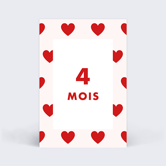 Carte Étape Bébé Grossesse Cœur