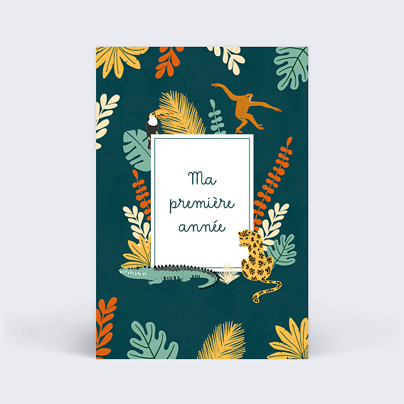 Carte Étape Bébé Dans la Jungle