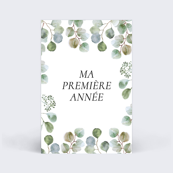 Carte étape bébé Eucalyptus