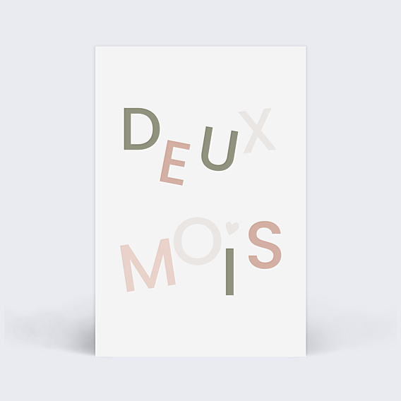 Carte Étape Bébé Jeu de Lettres