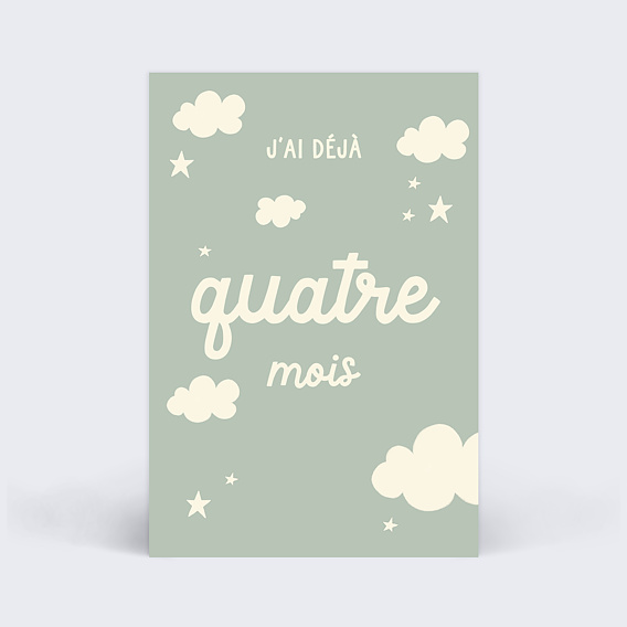 Carte étape bébé Nuage Carte 5