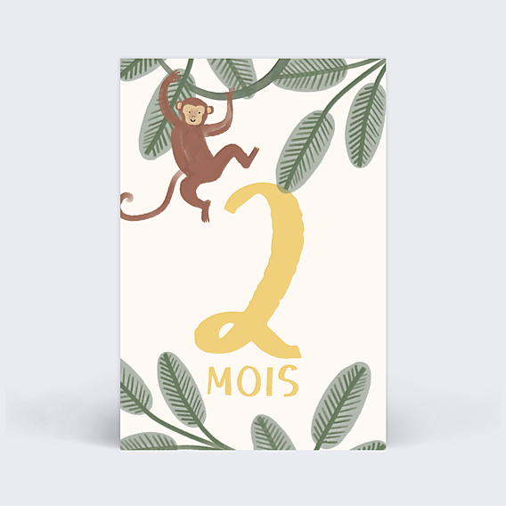 Carte Étape Bébé Jungle