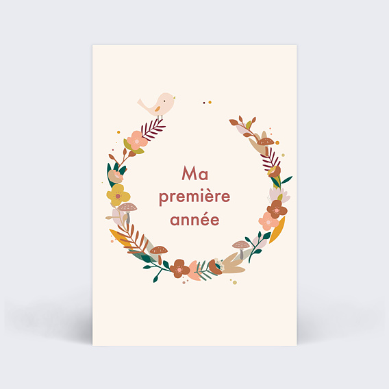 Carte Étape Bébé Petite Fleur