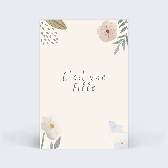 Carte étape bébé Grossesse Printanière Carte 6