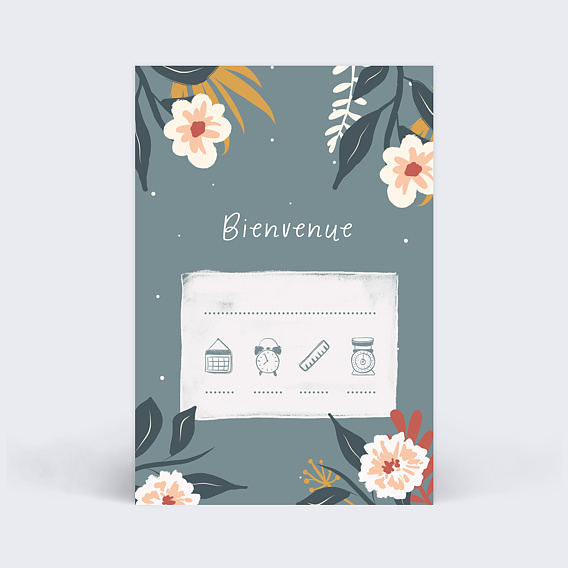 Carte étape bébé Jolie Cigogne Carte 6