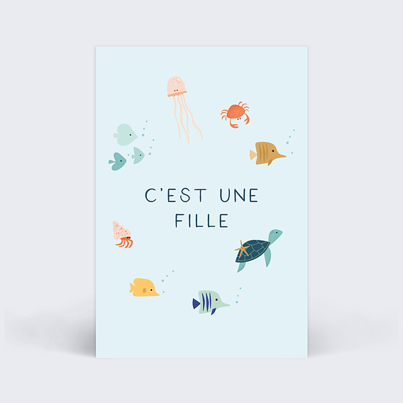 Carte étape bébé Océan de Bonheur Carte 6