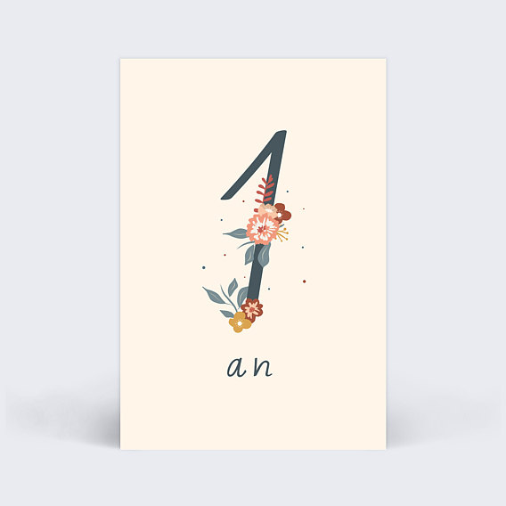 Carte étape bébé Une Année de Bonheur Carte 6