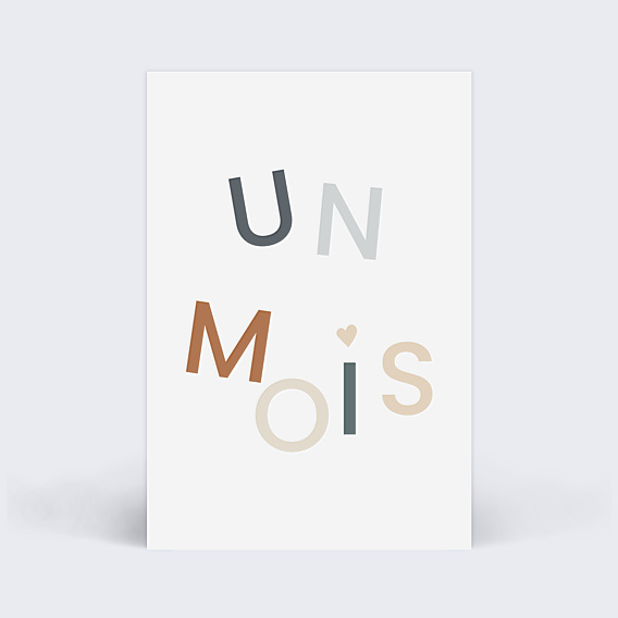 Carte Étape Bébé Jeu de Lettres