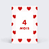 Carte étape bébé Cœur Carte 5