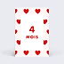 Carte étape bébé Grossesse Cœur Carte 5