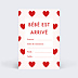 Carte étape bébé Grossesse Cœur Carte 6