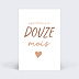 Carte étape bébé Mots Cœur Carte 6