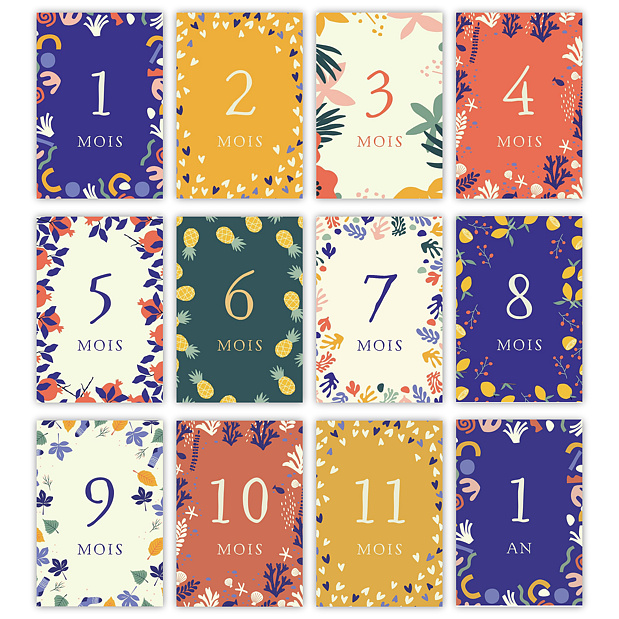 Cartes Étapes Bébé Ma Première Année