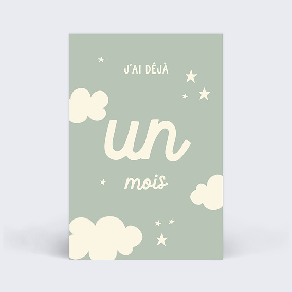 Carte étape bébé Nuage Carte 2