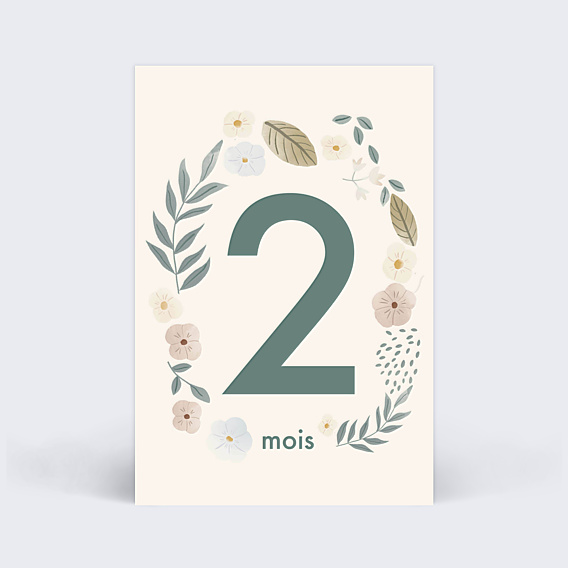 Carte Étape Bébé Magnolia