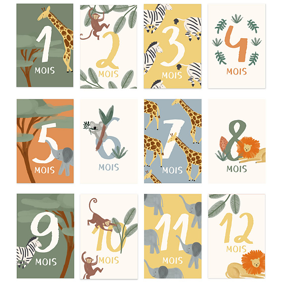 Carte étape bébé Jungle Après 4