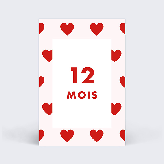 Carte Étape Bébé Cœur