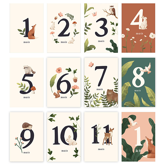 Carte étape bébé Jolie Forêt Après 4