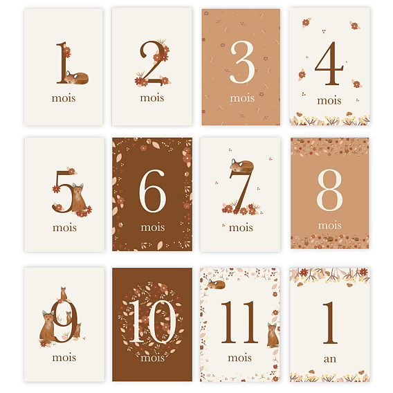 Carte étape bébé Renardeau Après 4