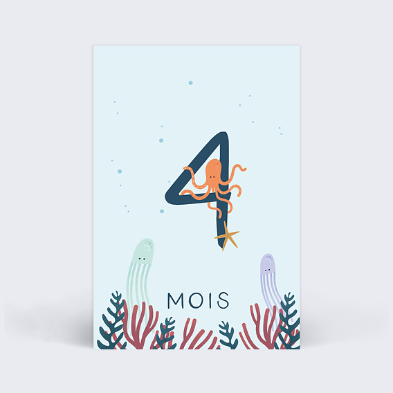 Carte étape bébé Océan de Bonheur Carte 5