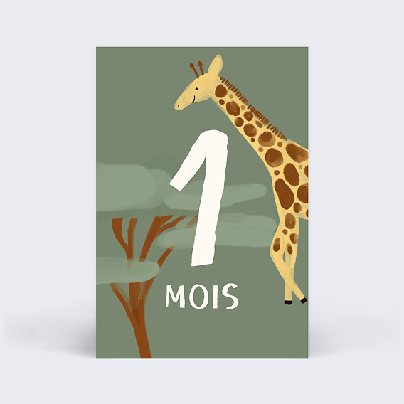 Carte étape bébé Jungle Carte 2