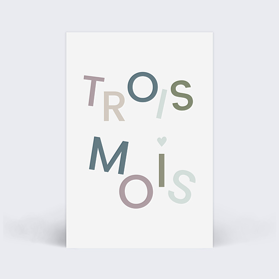 Carte Étape Bébé Jeu de Lettres