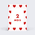 Carte étape bébé Cœur Carte 3