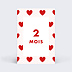 Carte étape bébé Grossesse Cœur Carte 3