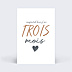 Carte Étape Bébé Mots Cœur