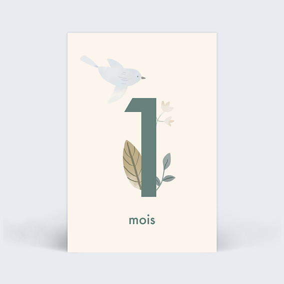 Carte étape bébé Grossesse Printanière Carte 2