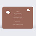 Carte remerciement baptême Nuage Verso