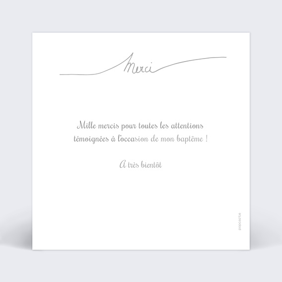 Remerciements Baptême Lettres chic